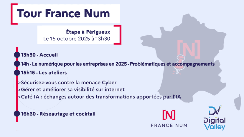 Le Tour France Num s’arrête à Périgueux le 15 octobre