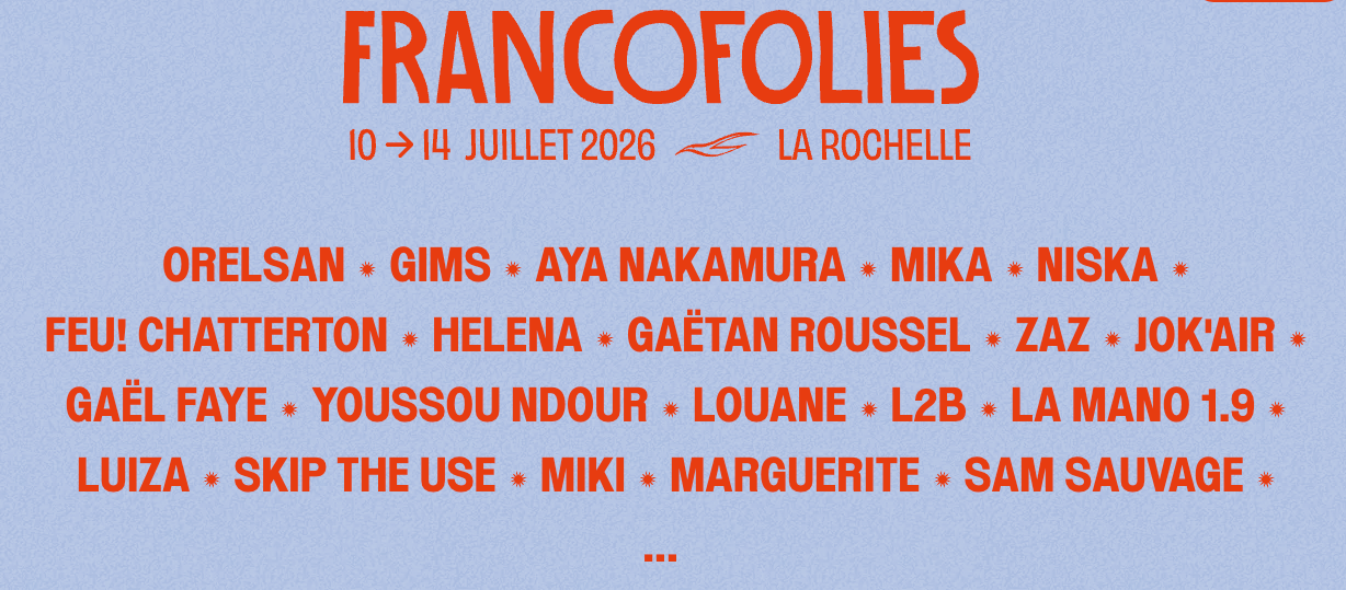 Francofolies de La Rochelle 2026